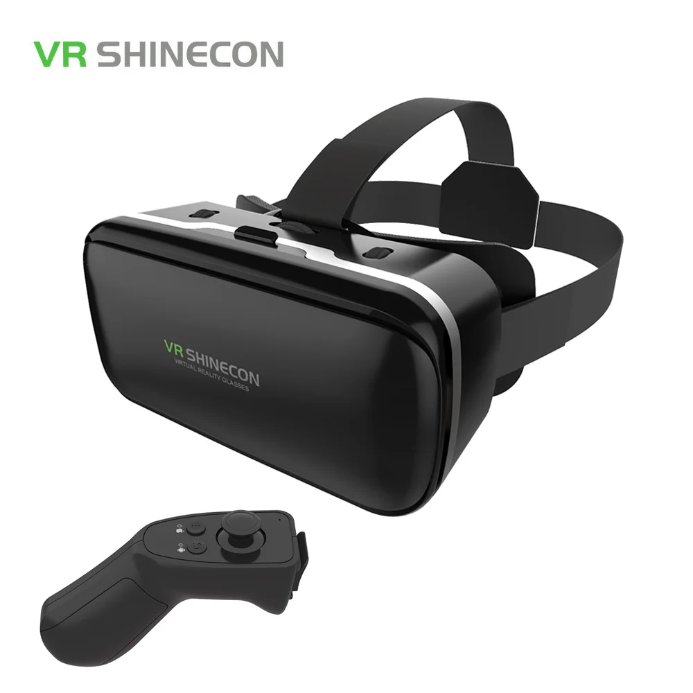 VR Shinecon 6,0 Очки виртуальной реальности картонный шлем vrbox для 4,3-6,0 дюймового смартфона с беспроводным контроллером - Цвет: With 041 Controller