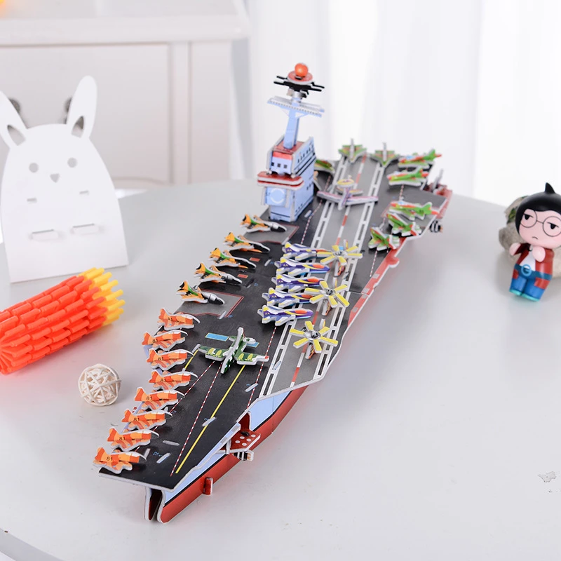 Military Aircraft Carrier Airplane Model 3D Puzzle Jigsaw Baby Nice