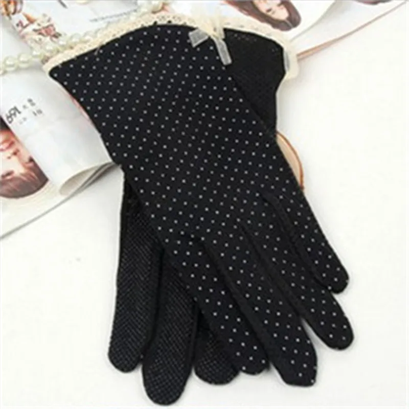 Для женщин перчатки и варежки 1 пара перчаток из хлопка солнцезащитный крем Нескользящие перчатки пять Цвет женские перчатки с защитой uv для U