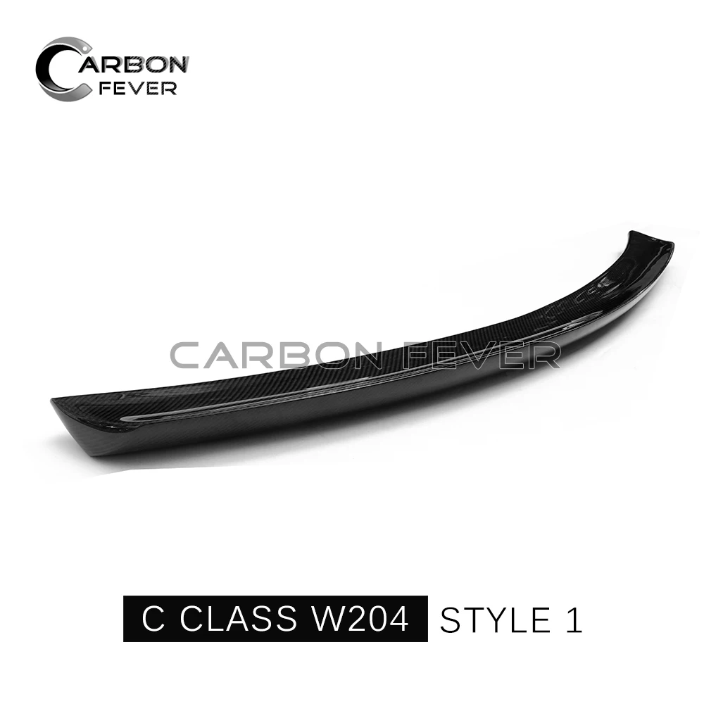 W204 углеродное волокно задний багажник спойлер для Mercedes W204 C class седан 2007- C250 C300 C350