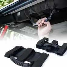 2 шт. черный устойчивый рулон безопасности барные захватные ручки Grib ручной держатель для Jeep Wrangler JK TJ YJ CJ гибкий автомобильный держатель для рук