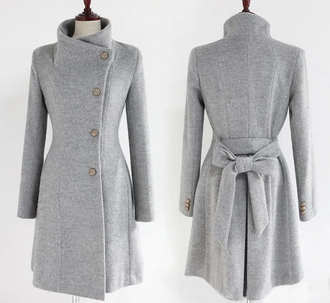 Теплое Женское пальто Cashmer элегантная женская шерстяная куртка с поясом пальто и куртка