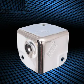 

free shipping 8 pieces metal corner bracket cosmetic bag hardware part furniture corner wood box Air box corner toolcase corner