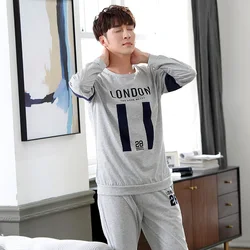 high quality 2019 Spring Men Pajamas long Sleeve Male sleep wear Set cotton nightwear For Man Comfortable home clothes high quality 2019 Spring Men Pajamas long Sleeve Male sleep wear Set cotton nightwear For Man Comfortable home clothes