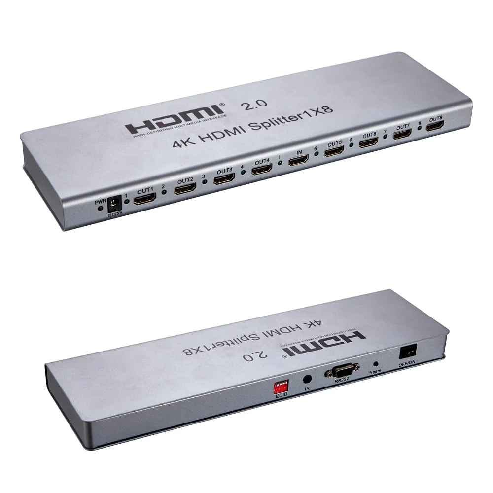 PUZHIJIE 1x8 HDMI 2 0 разветвитель 1 в 8 Выход Разветвитель переключатель Поддержка 4 K/60 HZ