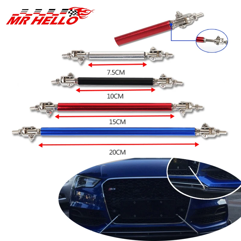 Универсальный Регулируемый 75 мм/100 мм/150 мм/200 мм гоночный передний бампер для губ разветвитель штанги стойка для галстука