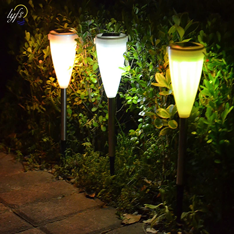 

LYFS cone shape outdoor Solar Power Hang Lanterns Automatic Light LED Solar Light Conical Lamp white/warm white