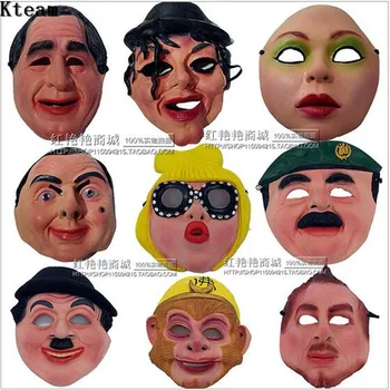 

Halloween Funny Smiling Old Man Mask Realistic Celebrity Full Face Masks Masquerade Cosplay Obama/Mr Bean/Bush/Donald Mask Toys