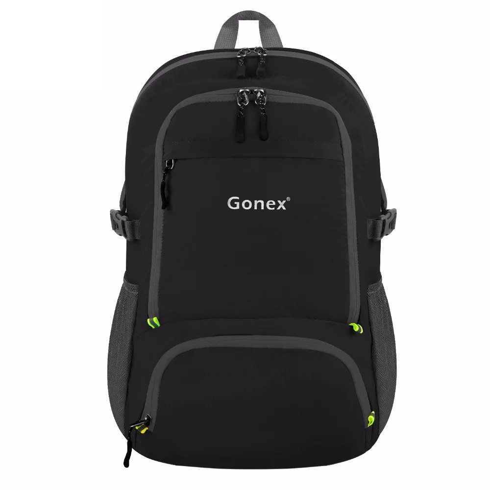 Gonex 30L Black Backpack Casual Shoulder Bag for College Student Travel Outdoor Hiking Bags Lightweight Foldable Durable Gonex 30L Black Backpack Casual Shoulder Bag for College Student Travel Outdoor Hiking Bags Lightweight Foldable Durable
