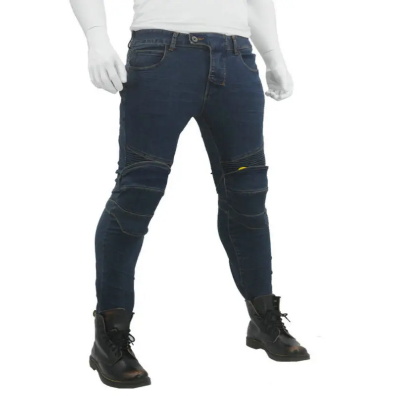 Классические мотоциклетные джинсы с защитой от падения, тонкие джинсовые штаны для велоспорта, гонок, мотокросса, внедорожных хоккейных штанов с защитой