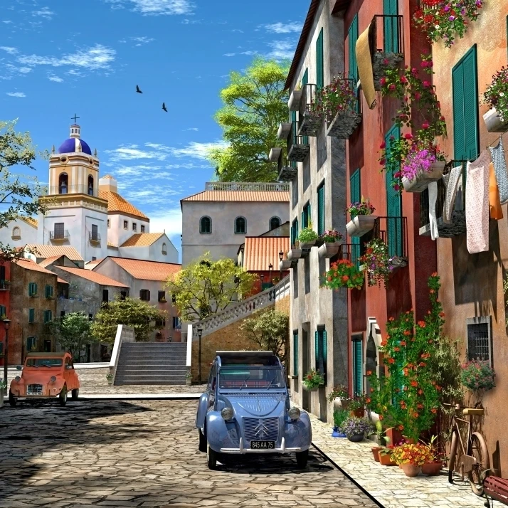 Mediterranean Morning Poster Print by Dominic Davidson (18 x 9)