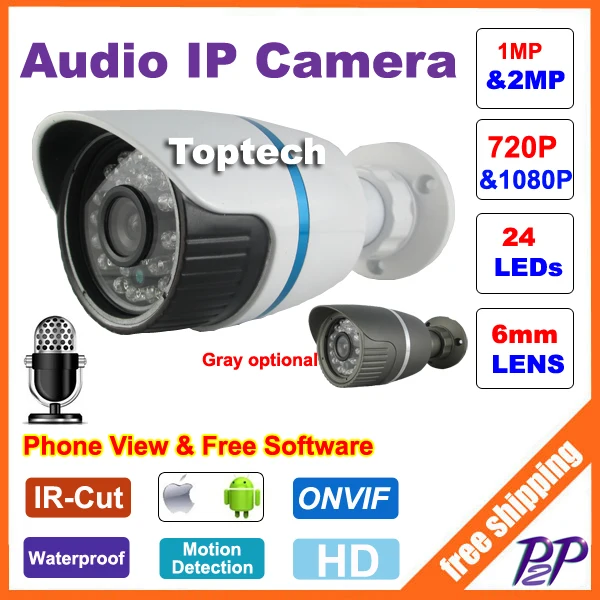 CCTV Mini HD 720P, 1080P IP Camera Audio With External Pickup