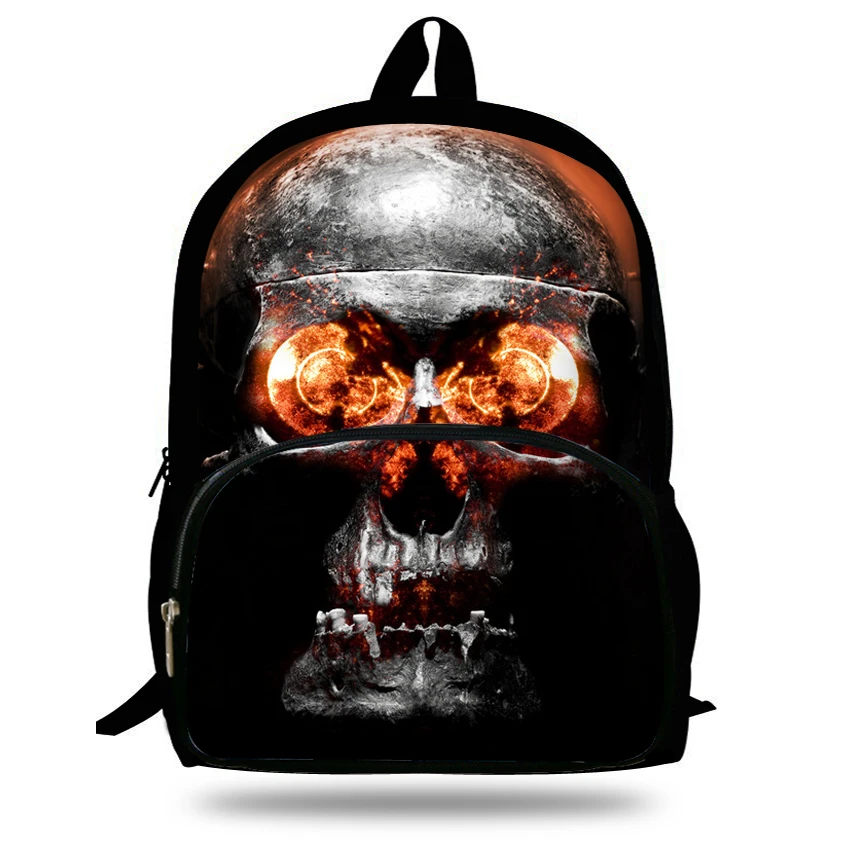 16 inch Mochila School Bag Skull Backpack Kids Boys Bags Children Skull