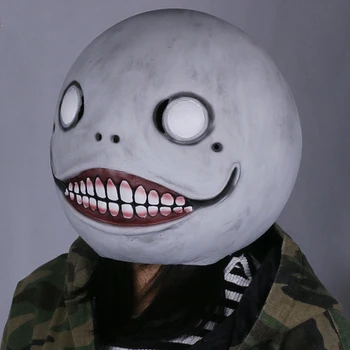 

Latex Rubber Helmet!Game NieR : Automata Emil Cosplay Halloween party in stock free shipping