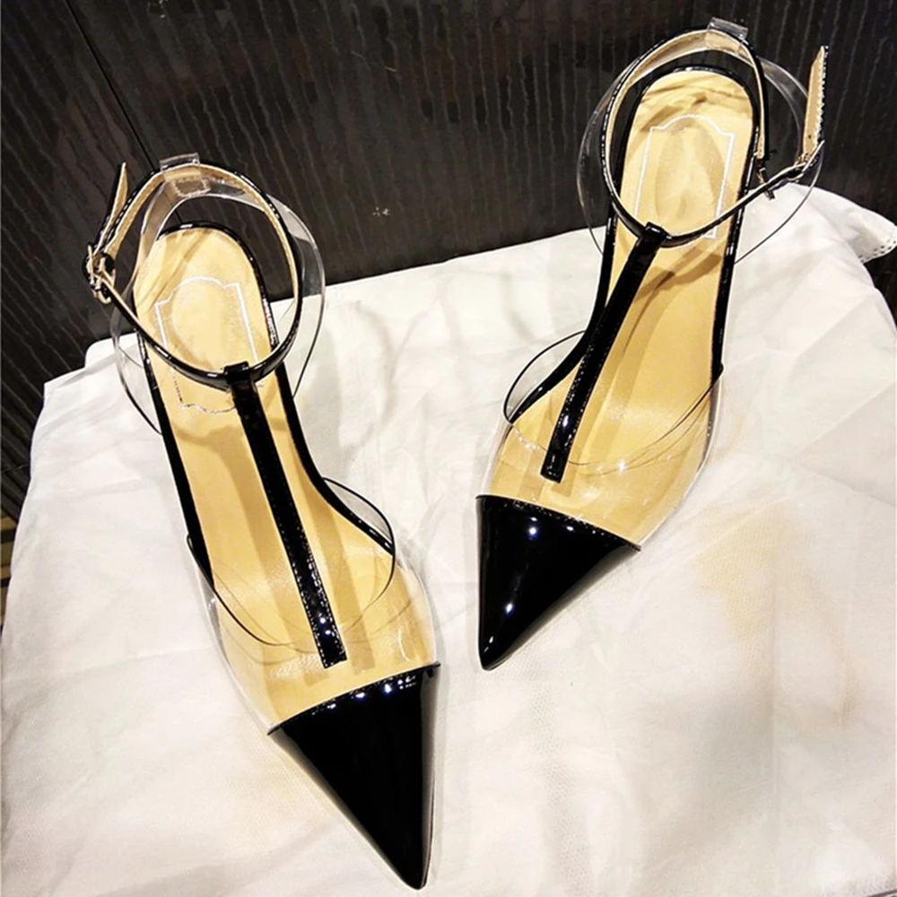 

2019 New Summer High Heels Pumps Transparent Pvc Leather Women's Shoes Sexy Lady Pumps Plus Size 33-41 Women's Shoes
