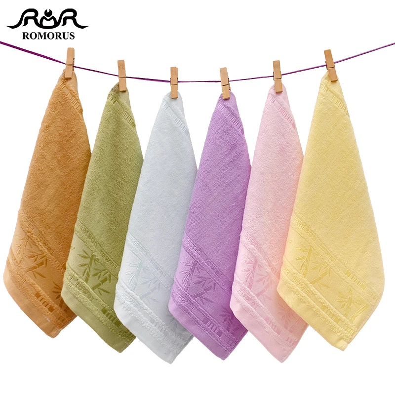 

100% Bamboo Fiber Hand Towel 34*34CM Super Soft Cool Bamboo Small Face Towel Antibacterial Healthy Square Towels for Baby Kids