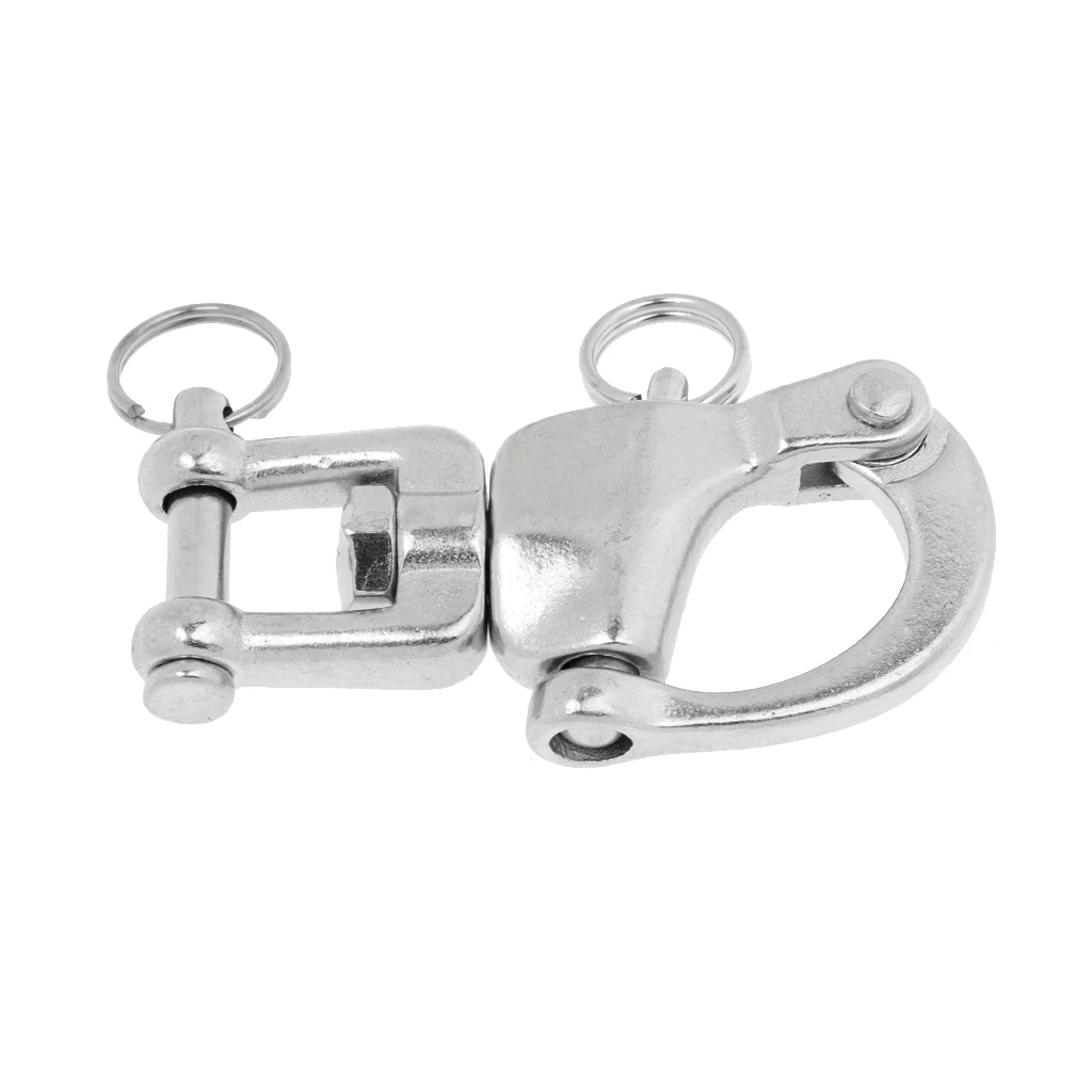 Snap Swivel 304 Stainless Steel Shackle Marine Boat Sail Hardware 6.8 x 3 cm Heavy duty high strength swivel snap shackle hook