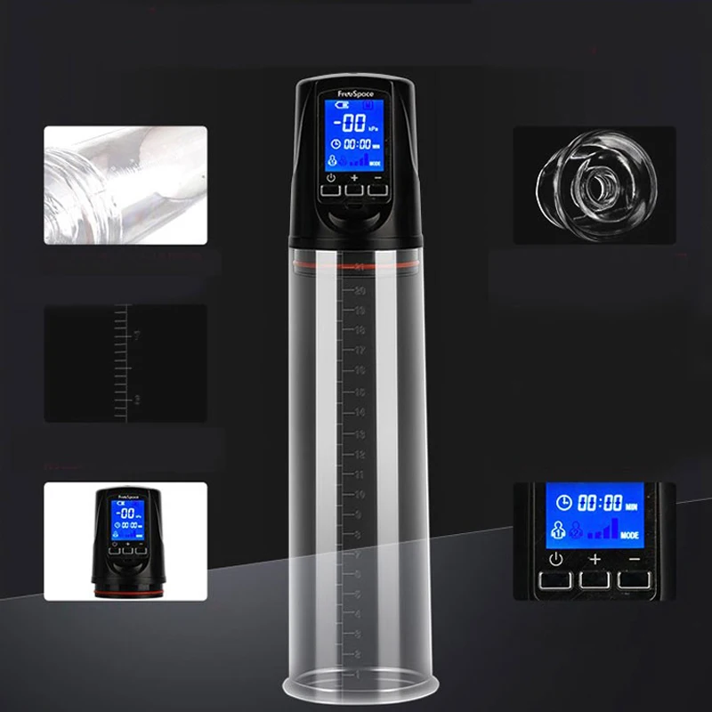 Мужские USB аккумуляторные мужские часы Насос Увеличитель светодиодный