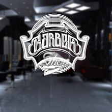 Man Barber Shop Sticker Haircut Shavers Posters Bread Decal Vinyl Wall Art Decals Decor Windows Decoration