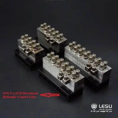 

LESU Directional Hydraulic Control 6CH Valve for 1/14 RC Dump Truck Loader Model TH02415