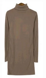 Новое поступление, зимняя футболка, женские топы с длинным рукавом, женская футболка, плотные флисовые Теплые повседневные футболки для женщин, Camiseta - Цвет: Khaki turtleneck