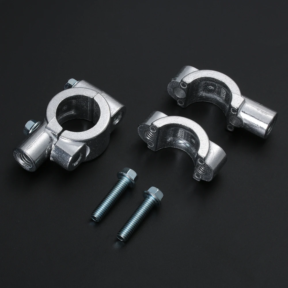 

1 pair Handlebar Holder Motorcycle Bike Mirror Mount Clamp Adapter Thread Rear View Mirror Metal Fixed Stand Bike Bracket
