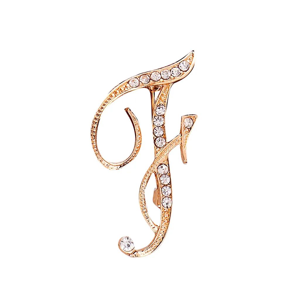 

Fashion Jewelry Winter Accessorie 1PC Crystal 26 English Letters Brooch Pin Couple Memorial Jewelry Love Gifts Drop Shipping0.94