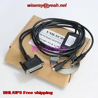 

DHL/EMS 20pcs usb sc09 cable USB-SC09 MELSEC FX Programming Cable for and A series PLC Support WIN7-A5