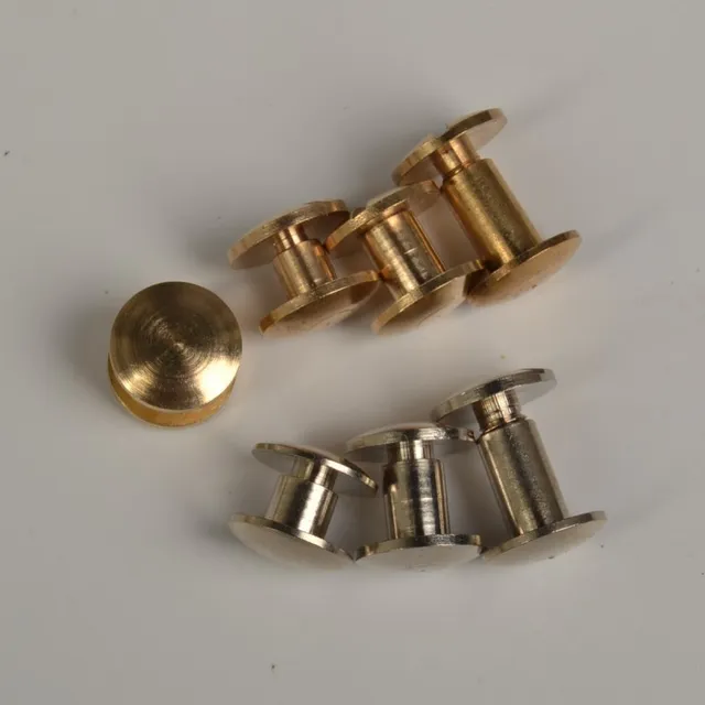 10pcs brass leather belt buckle fastener screws for men belt hardware