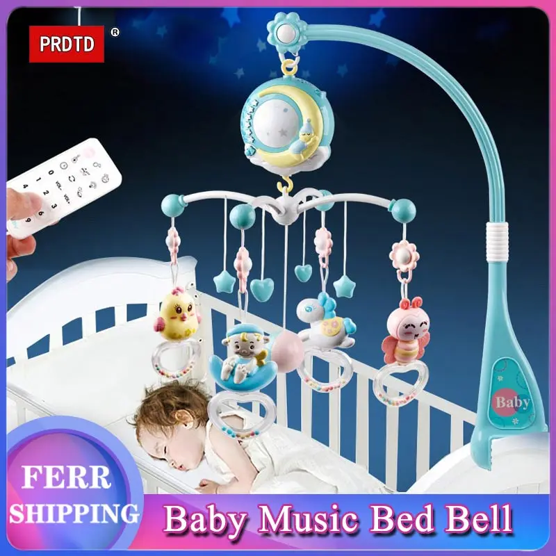

Baby Rattles Toys 0-12 Months Holder Rotating Crib Mobile Bed Musical Box Projection Newborn Infant Cartoon Early Learning Toy