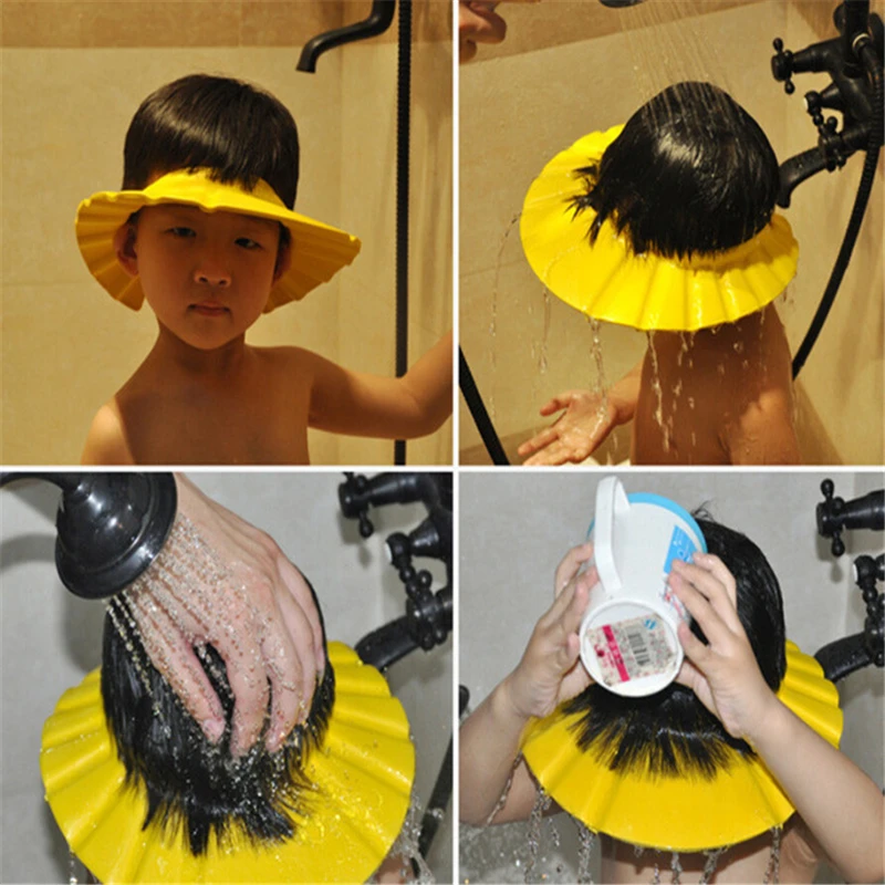 

New 1PC Safe Shampoo baby Shower Cap Bathing Bath Protect Soft Cap Hat For Baby Children Kids Gorro de ducha Tonsee Shower Cap