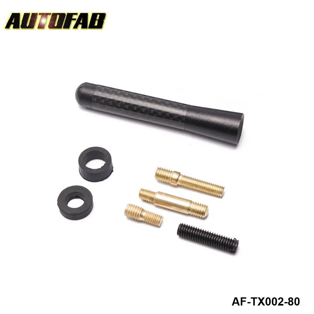 

8cm/3.3" Car Black Carbon Fiber Short Stubby Aerial Antenna Universal FM/AM For Honda Civic EK 99-00 AF-TX002-80