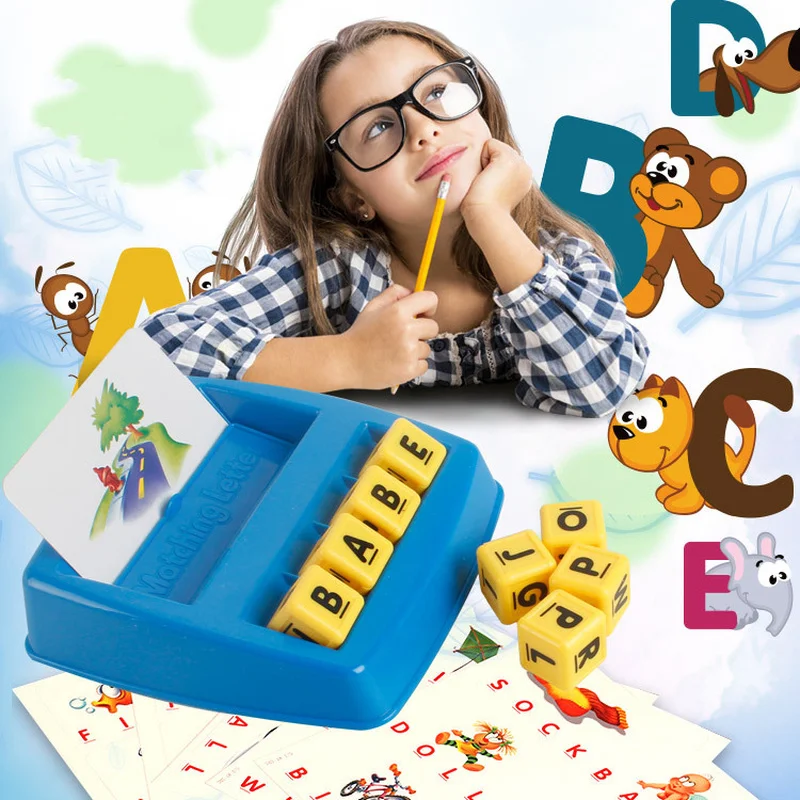 

Remember Word Matching Letter Puzzle Letter Happy Learn English Early Childhood Toys Children's Educational Learning Toys