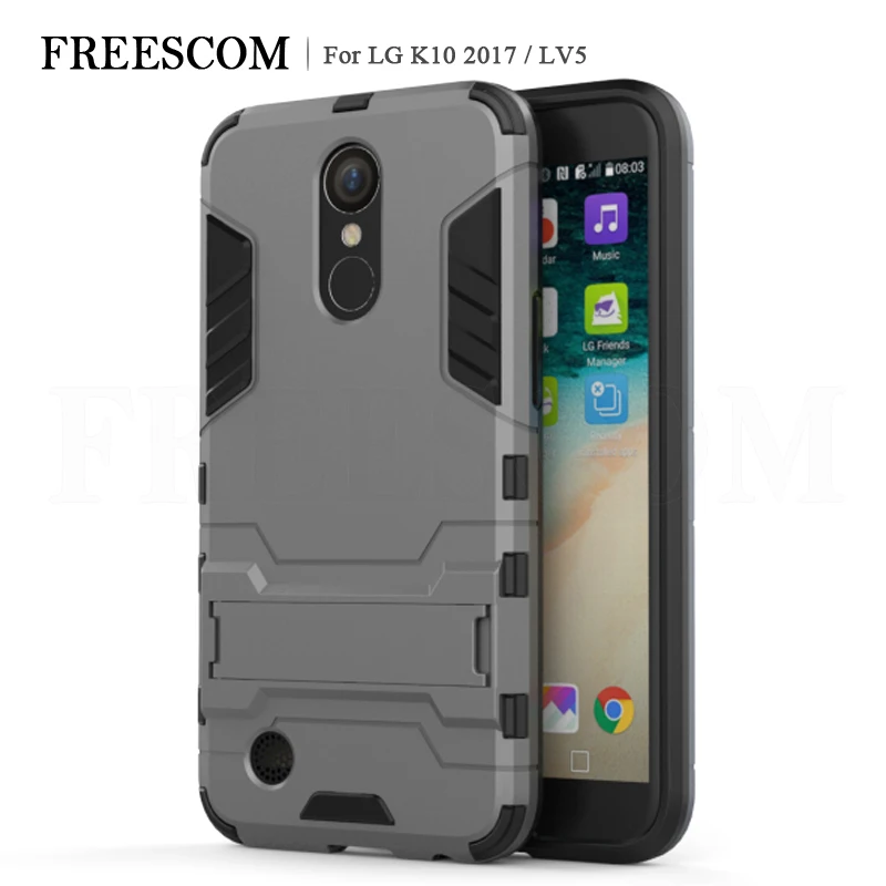 

Cover for LG K10 2017 LV5 Case Rubber Robot Armor Phone Shell Hard Back Phone Case for LG K10 2016 M2 K420N K430 K430ds Cover