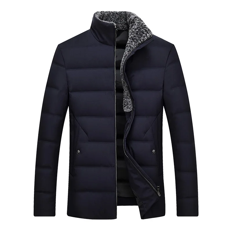 Мужская куртка на утином пуху, тонкое пуховое пальто из флока, ультратонкая пуховая одежда для мужчин, 8711