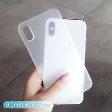 0,3 мм ультра тонкий чехол для телефона для iPhone 6, 6s, 7, 8 Plus, X, Xs, Max, Xr, прозрачный матовый полный Чехол, Жесткий Чехол для ПК, тонкий чехол для телефона