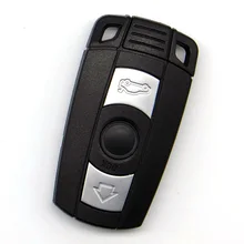 WhatsKey Uncut Blade Replacement Remote Key Shell Fob Case For BMW X5 X6 E93 E90 E92 For 3/5 Series Smart Card With LOGO