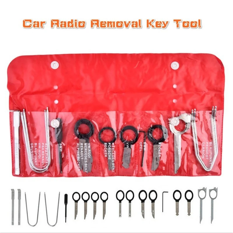 

Professional Automotive Audio Stereo CD Player Radio Removal Keys Tool Kit - 20 Pieces