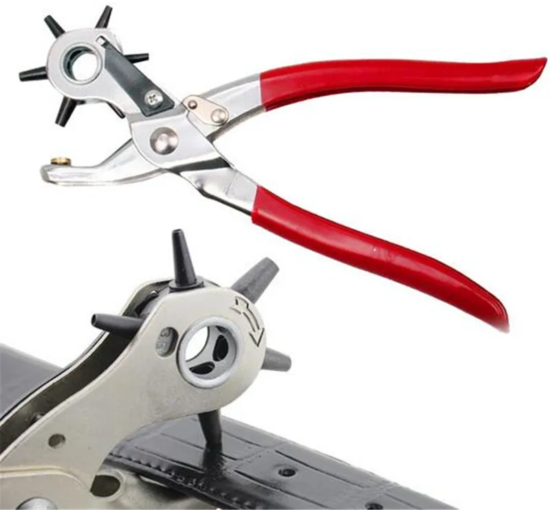

1pc Leather Revolving Canvas Belt Punch Plier Hole Punching 9 "dip galvanized handle punch pliers