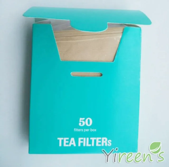Креативное ТРАПЕЦИЕВИДНОЕ ситечко для чая, целлюлозно-цветной фильтр бумажные чайные пакетики, кофейные пакеты с этикеткой, с цветной упаковочной коробкой, Подарочная коробка, 50 шт