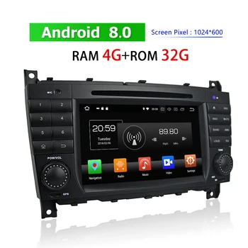 

2 Din Android Car Radio for Mercedes-Benz C CLC G-Class W203 W467 2004~2011 DVD Player GPS Navigation 3G 4G Car Stereo Bluetooth