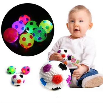 

LED Flashing Bouncing Music Hedgehog Soccor Ball Football Squeeze Kids Toy Gift 2019