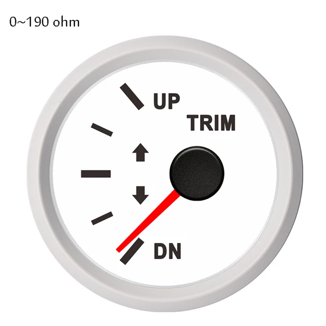 Boat Trim Gauge Balance Gauge Meter fit Vehicle Generator Marine Yacht Engine Outboard Craft Red Backlight Waterproof 9-32V