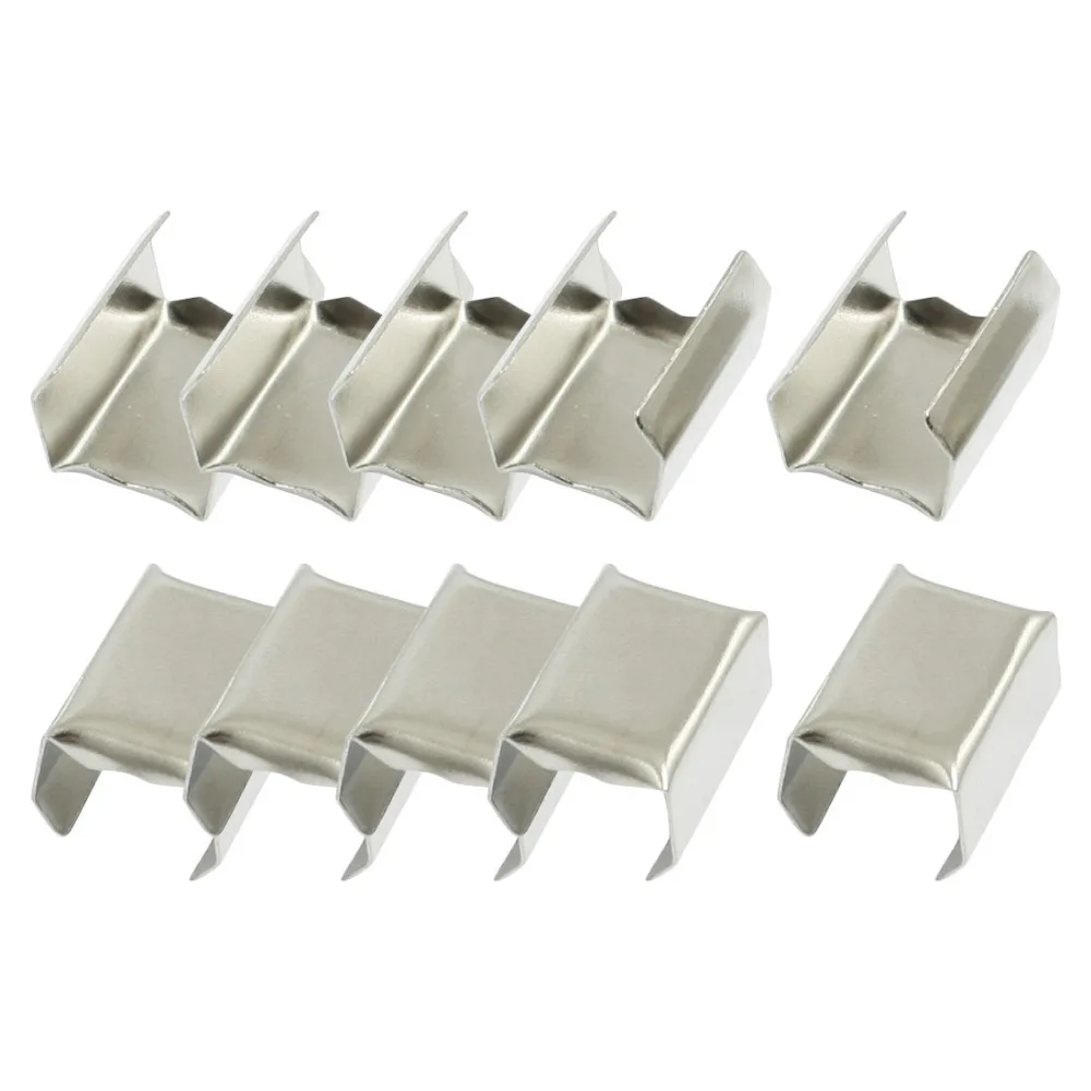 100 Pcs Silver Tone Fixed Mount Aluminum Rope Clip Cable Clamp 5mm X