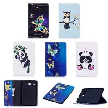 

Luxury panda butterfly leather Cover Stand case For Samsung Galaxy Tab E 8.0 SM-T377 T377 T377V Universal 8.0 inch bags
