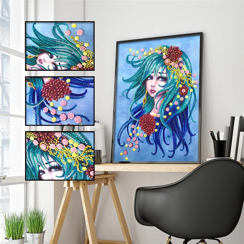 5D DIY алмазная живопись особой формы Алмазная пчела красота цветок алмазные