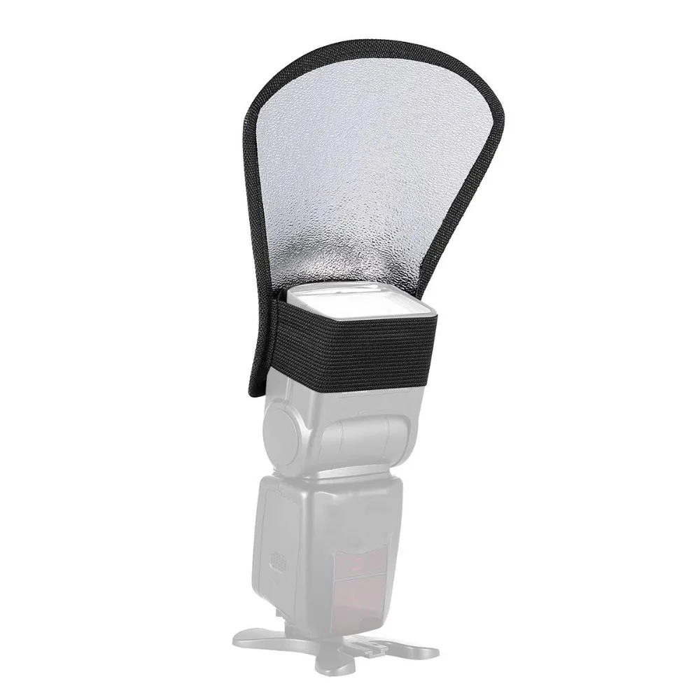

Universal Two-Sides Flash Diffuser Softbox Silver / White Reflector for Canon Nikon Pentax Yongnuo Speedlite Accessories 2-in-1