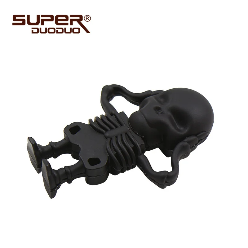 Креативный Флешка skull 64 GB 128 ГБ USB мультяшка флеш-накопитель с черепом usb-флэш-накопитель 32 GB 16 GB 8 GB оригинальная реальная емкость