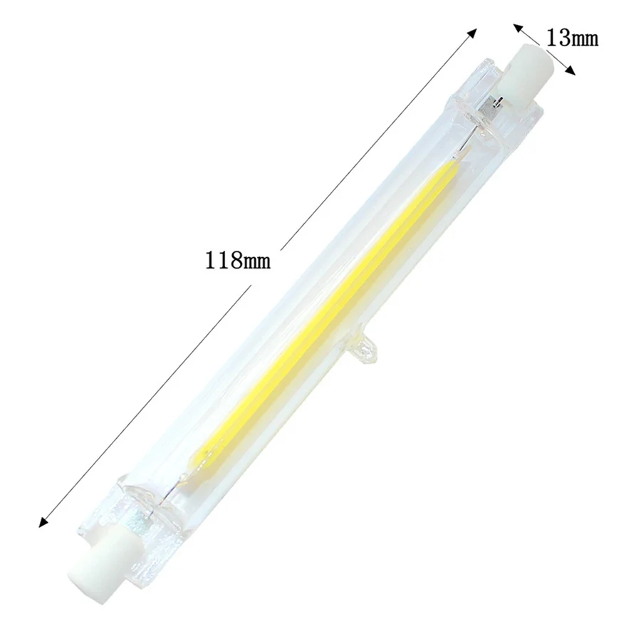 Затемняемая 78 мм 118 мм R7S COB лампа стеклянная трубка 4 Вт 10 Вт AC 220 В 230 В R7S Точечный светильник замена галогенная лампа энергосберегающий светильник
