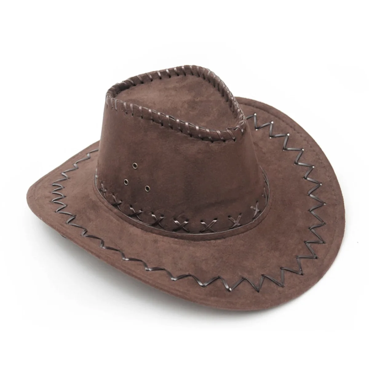 

Western Cowboy Cowgirl Cattleman Hat for Kids Children Party Costume (Dark Brown)